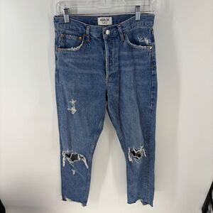 AGOLDE Distressed feel good button fly medium wash Blue Jeans women’s 26